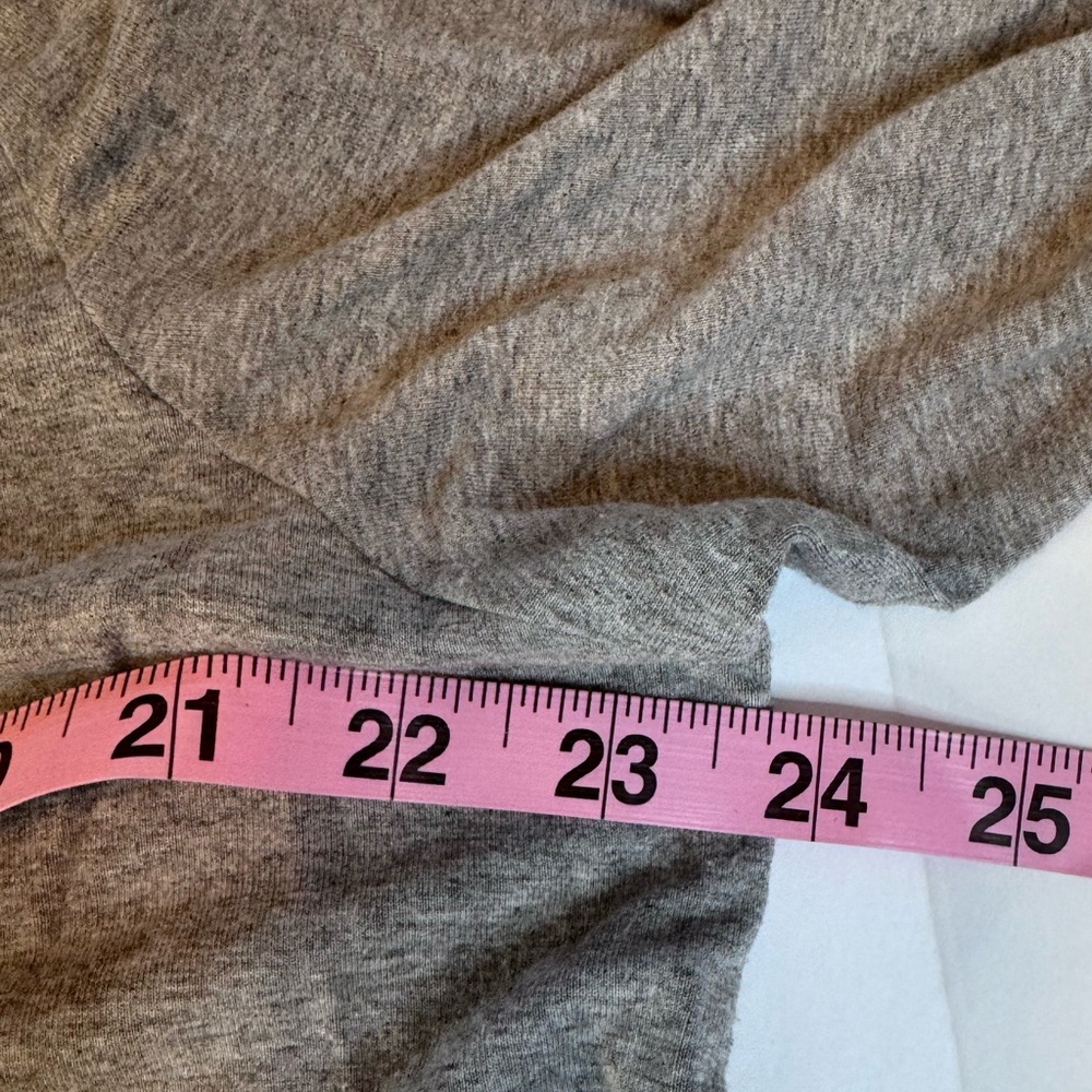 Andrea Jovine Gray Stretch Tunic Top XL – 3/4 Sleeve Soft Jersey Knit Side Slits - Picture 9 of 12